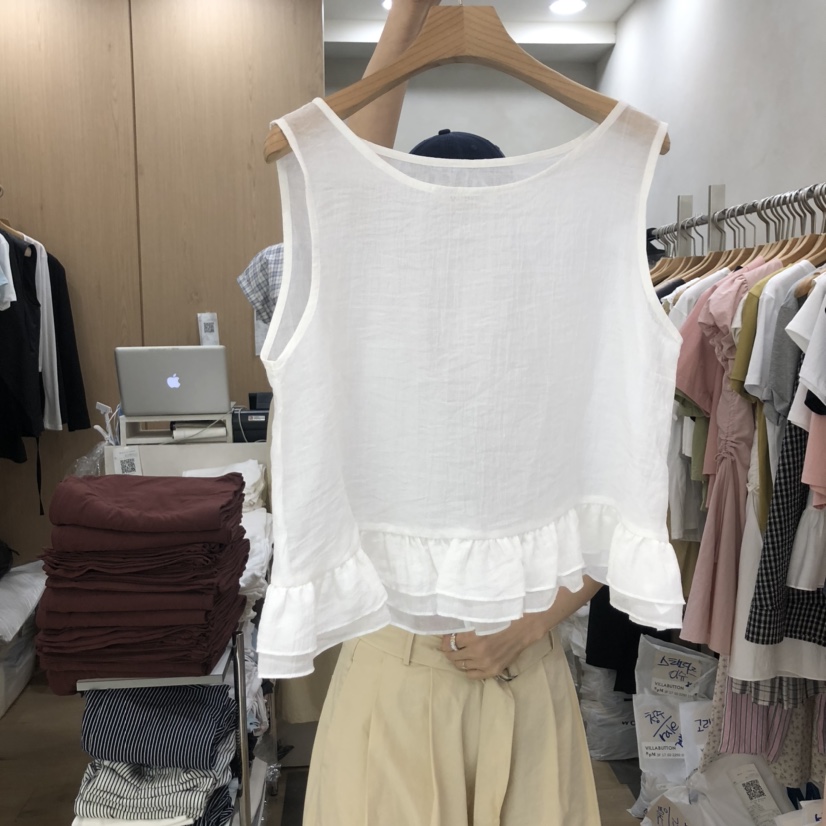 VILLABUTTON韓國直郵㊣女裝新品25春夏時尚休閑推薦吊帶背心VILLABUTTON吊帶/背心