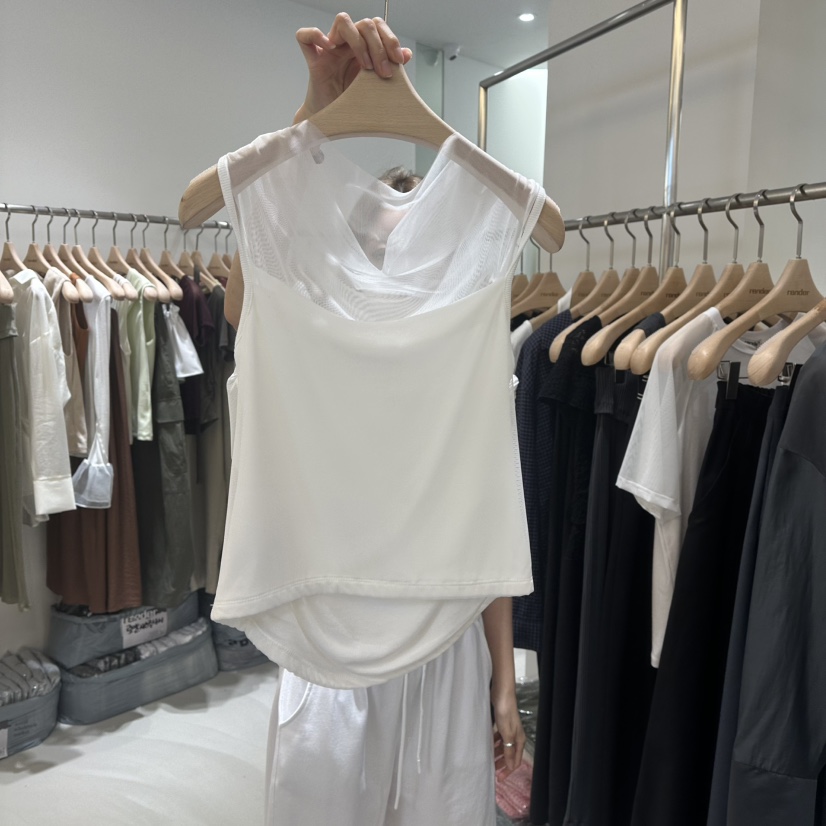 RENDER韓國直郵㊣東大門實拍女裝新品休閑25春夏吊帶背心透明RENDER吊帶/背心