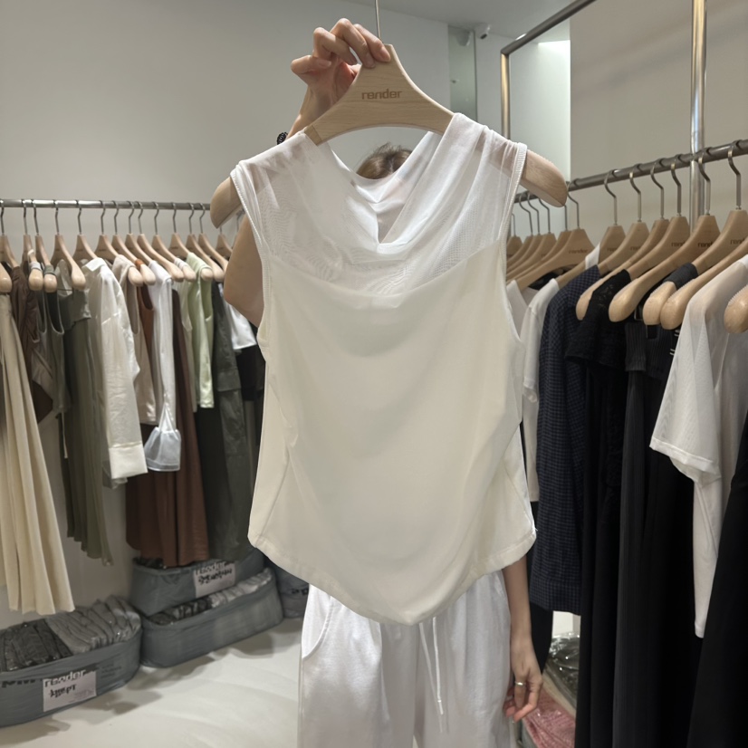RENDER韓國直郵㊣東大門實拍女裝新品休閑25春夏吊帶背心透明RENDER吊帶/背心