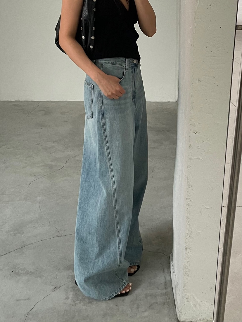 ACME韓國直郵㊣東大門實拍女裝新款時尚休閑25春夏人氣牛仔褲ACME牛仔褲