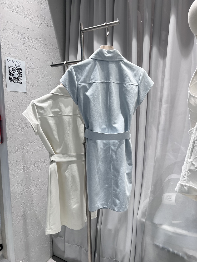 CLOTH韓國㊣直郵東大門代購女裝新品休閑人氣時尚連衣裙含腰帶CLOTH連衣裙
