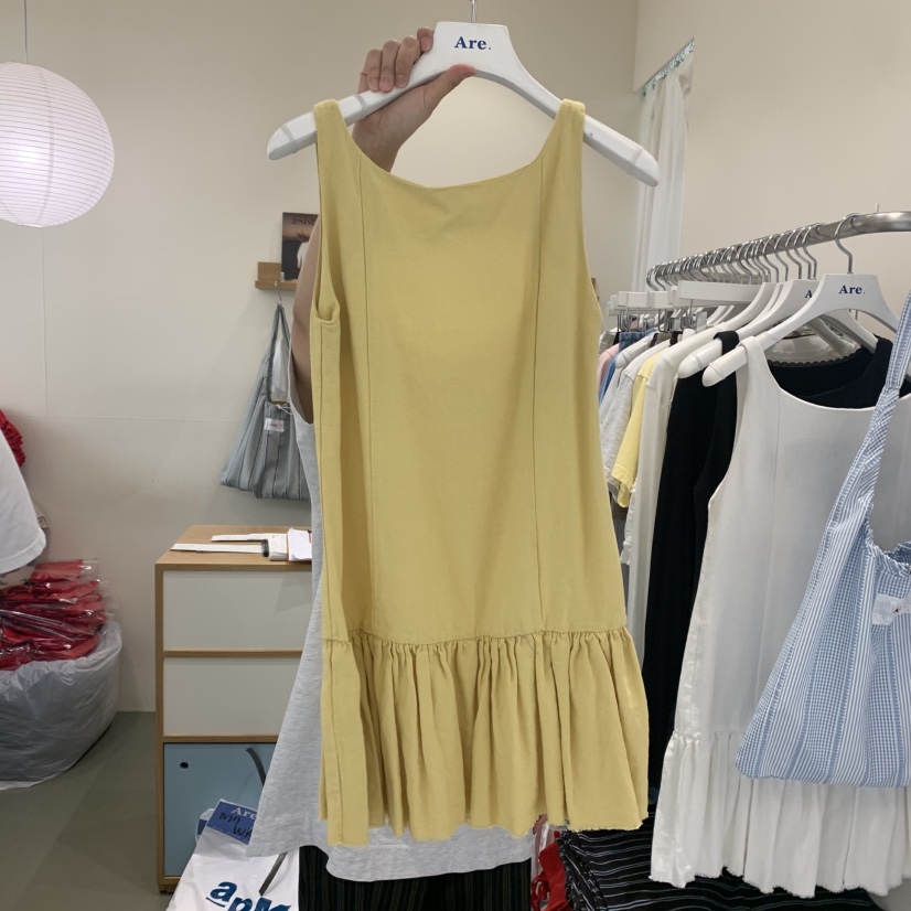 ARE直郵韓國代購㊣女裝新品熱賣25春夏人氣推薦時尚休閑連衣裙ARE YOU/ARE連衣裙圖色2