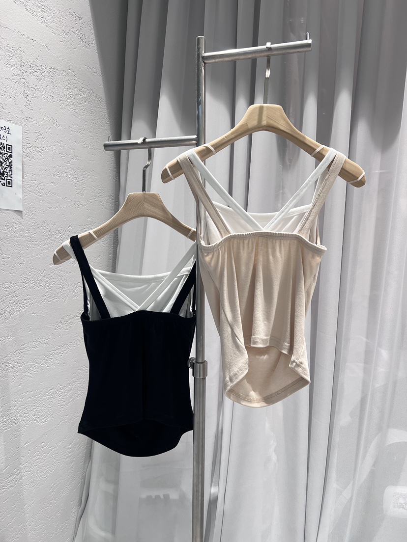 CLOTH直郵韓國代購㊣女裝新款休閑時尚人氣熱賣吊帶背心假兩件CLOTH吊帶/背心