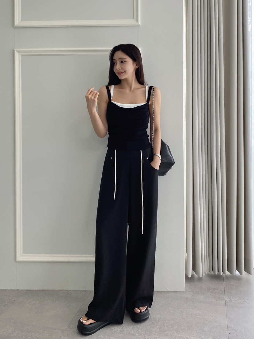CLOTH直郵韓國代購㊣女裝新款休閑時尚人氣熱賣吊帶背心假兩件CLOTH吊帶/背心
