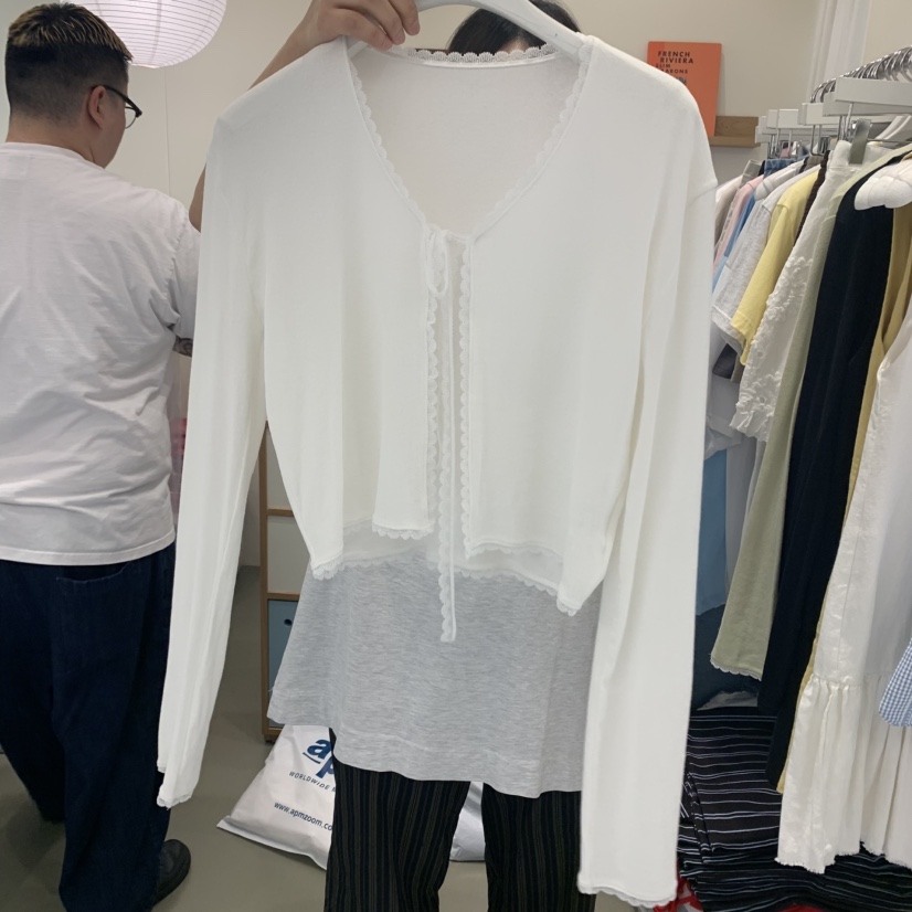 ARE韓國直郵㊣女裝新品休閑推薦時尚25春夏熱賣人氣長袖T恤ARE YOU/ARE長袖T恤圖色2