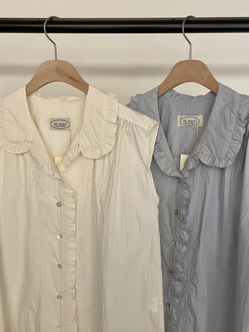 BOLD-A直郵韓國代購㊣女裝新品熱賣人氣推薦25春夏馬甲荷葉邊RE BOLD馬甲