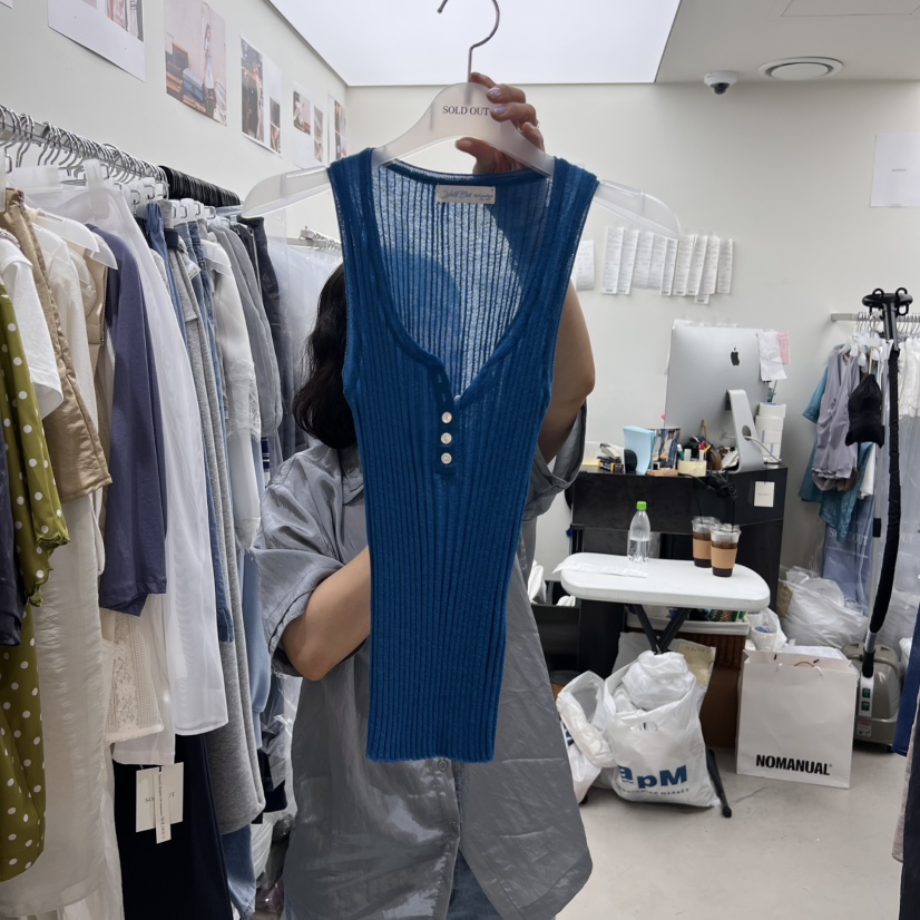 SOLD OUT韓國直郵㊣東大門實拍女裝新款時尚休閑熱賣吊帶背心SOLD OUT吊帶/背心圖色4
