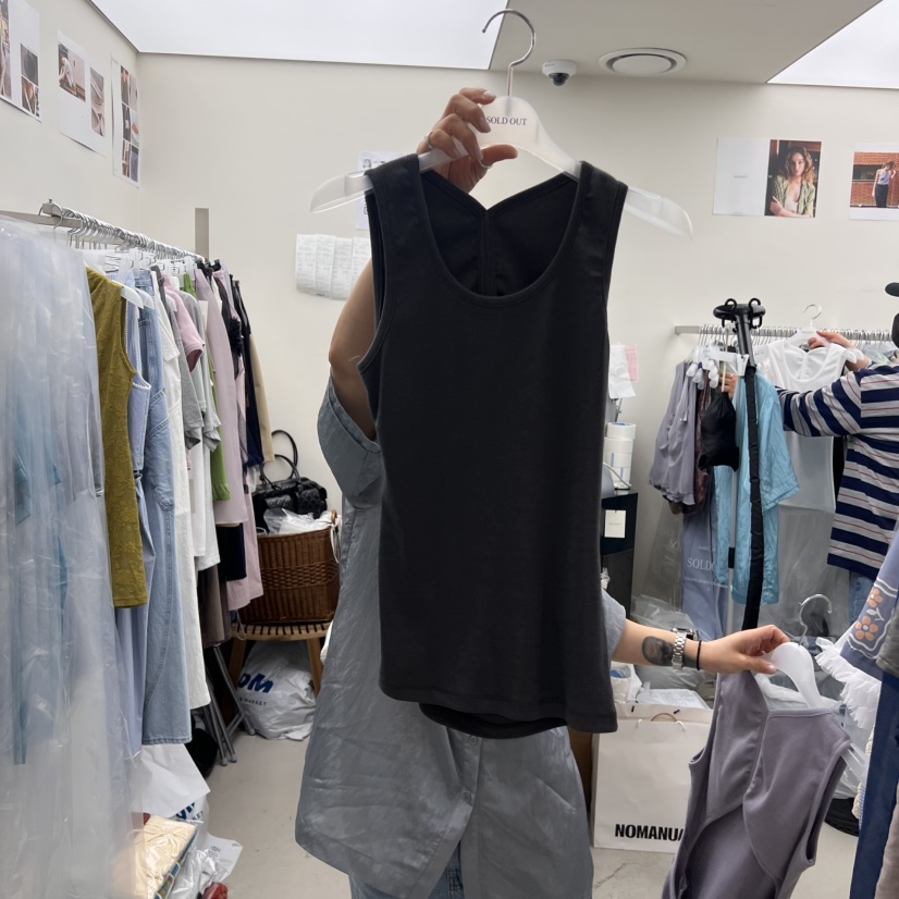 SOLD OUT韓國㊣直郵東大門代購女裝新款休閑熱賣25春夏吊帶背心SOLD OUT吊帶/背心圖色6