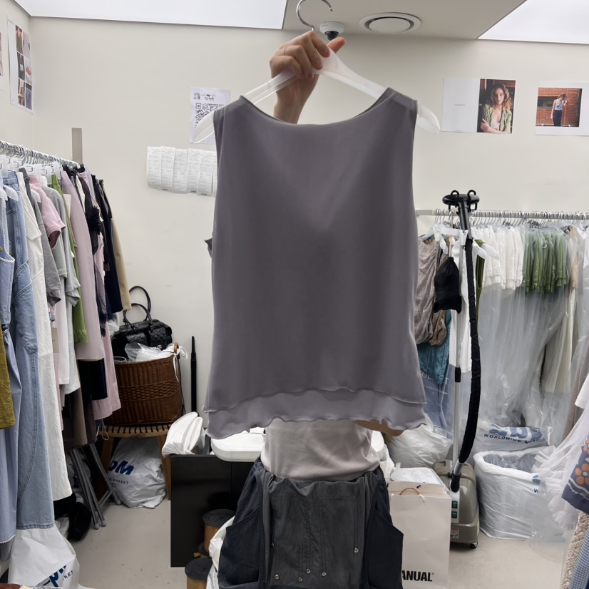 SOLD OUT直郵韓國代購㊣女裝新款熱賣25春夏人氣休閑吊帶背心SOLD OUT吊帶/背心