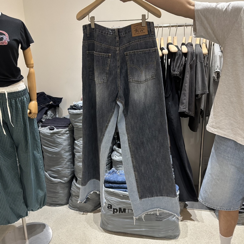 SUNDER MARKET直郵韓國代購㊣女裝新品時尚休閑25春夏牛仔褲SUNDER MARKET牛仔褲