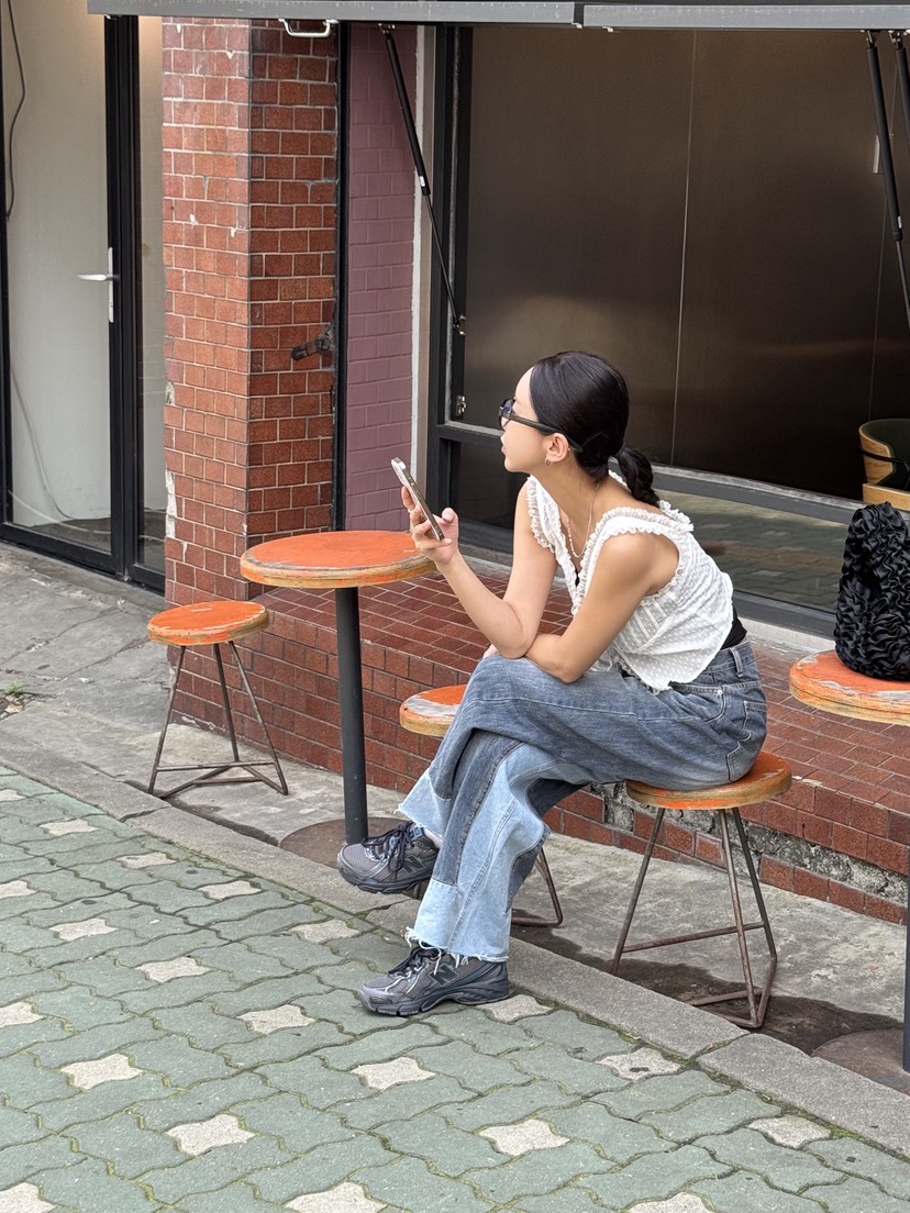 SUNDER MARKET直郵韓國代購㊣女裝新品時尚休閑25春夏牛仔褲SUNDER MARKET牛仔褲
