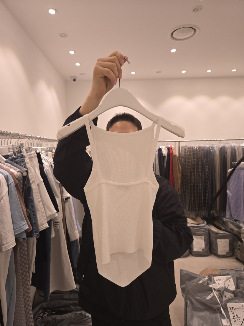 THE SECOND GROW韓國㊣直郵東大門代購女裝新品熱賣吊帶背心羅紋THE SECOND GROW吊帶/背心