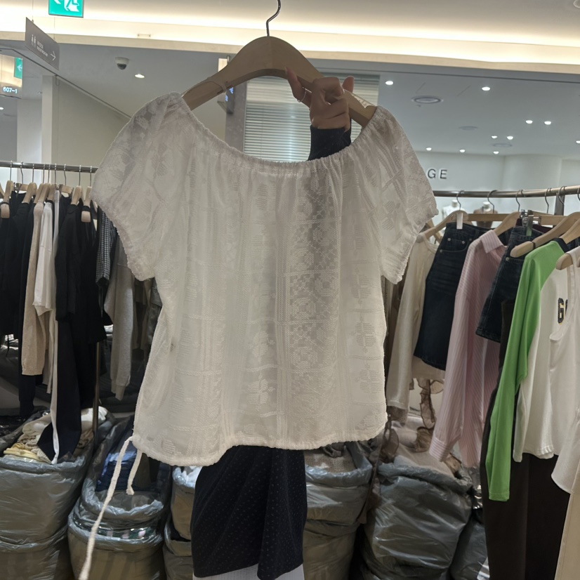 DE VENTI直郵韓國代購㊣女裝新品人氣休閑推薦時尚襯衫蕾絲衫DE VENTI襯衫/蕾絲衫