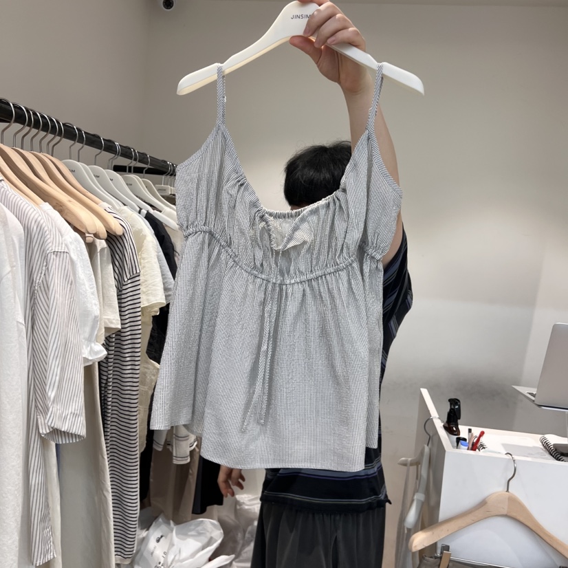 JINSIM直郵韓國代購㊣女裝新品人氣熱賣25春夏休閑吊帶背心JINSIM吊帶/背心圖色2