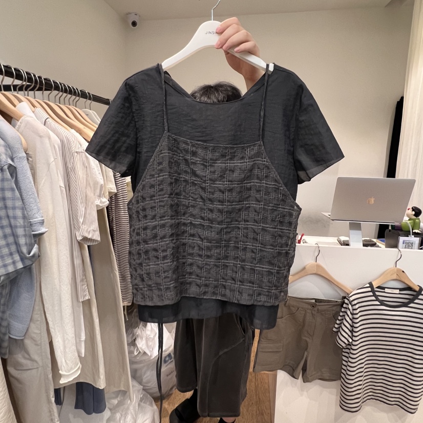 JINSIM直郵韓國代購㊣女裝新款時尚人氣25春夏休閑熱賣套裝JINSIM套裝圖色3