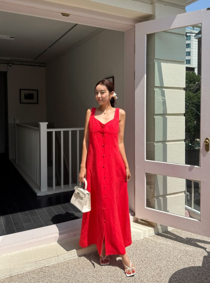 CATS東大門直郵女裝新款職業時尚休閑25春夏熱賣連衣裙亞麻CAT.S連衣裙