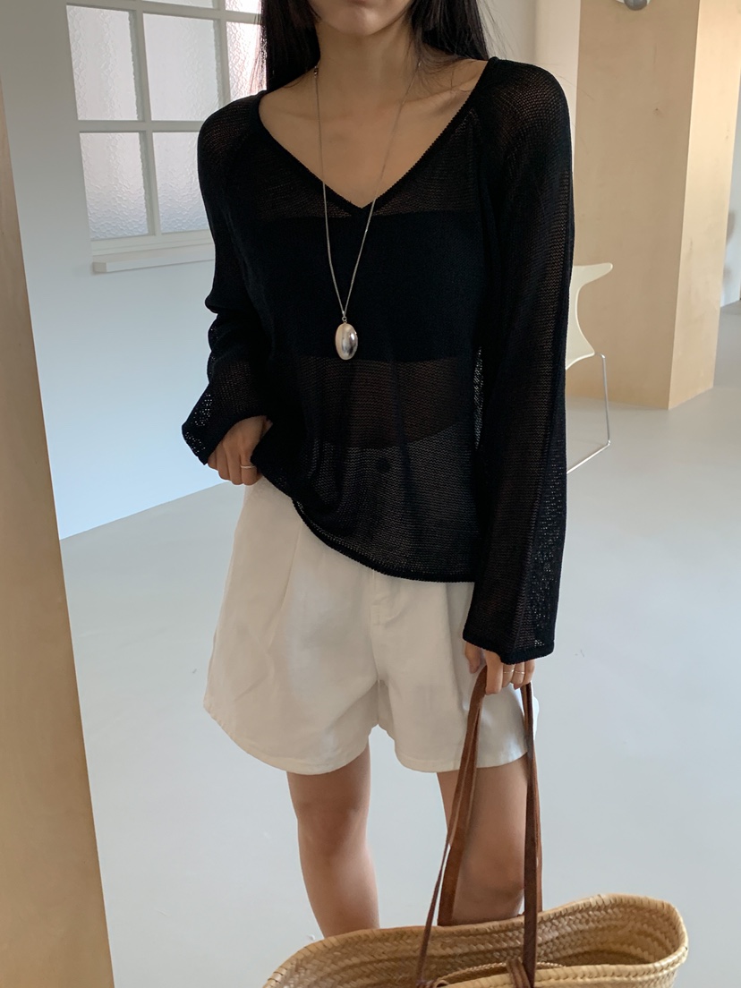 GOYOU東大門代購女士新款真品時尚休閑職業針織衫不含內搭V領de goyou針織衫