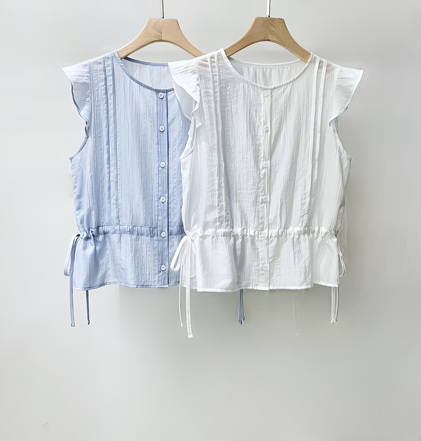 N YEN東大門實拍女裝新品真品25春夏人氣職業吊帶背心荷葉邊N YEN吊帶/背心