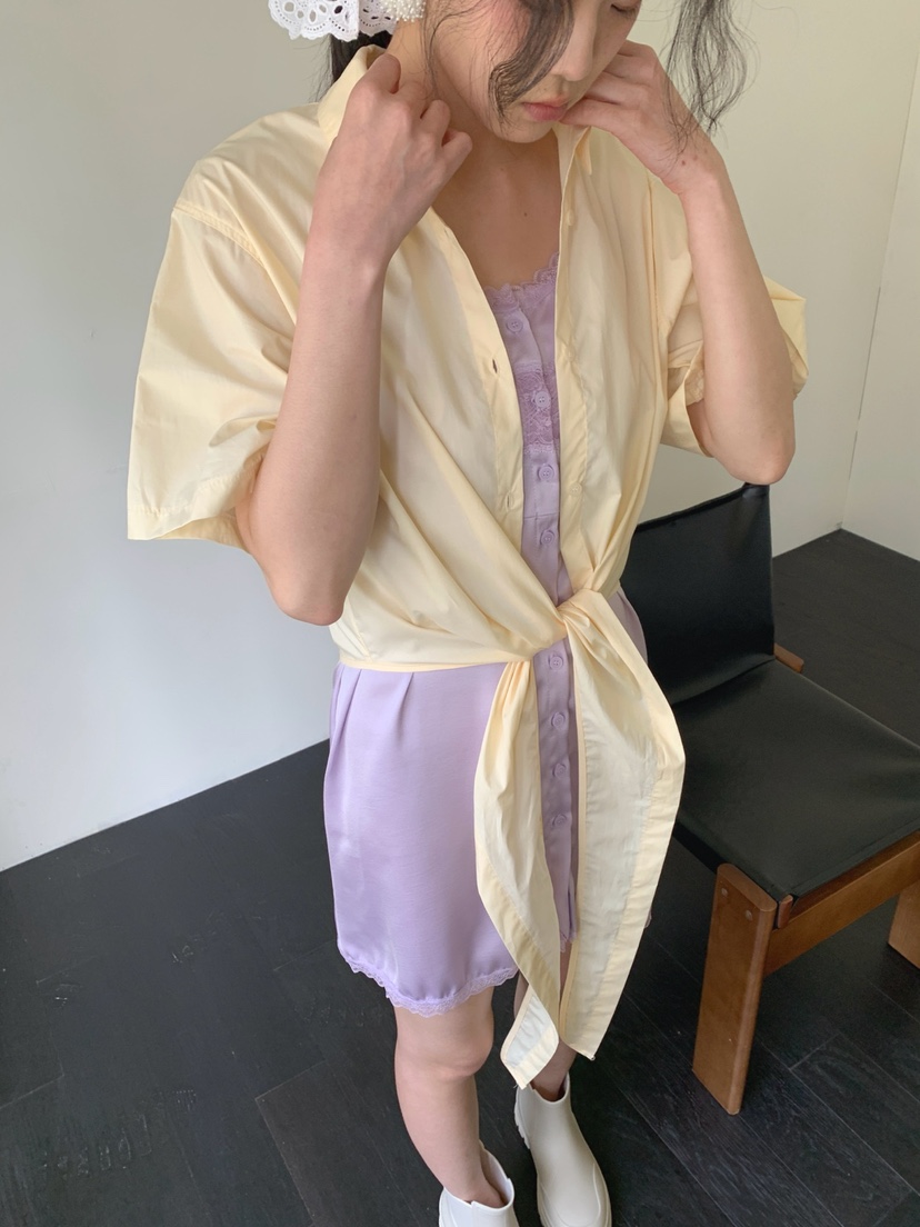 JKICHI韓國直郵女士新品25春夏休閑推薦襯衫蕾絲衫不含內搭JKICHI襯衫/蕾絲衫圖色2