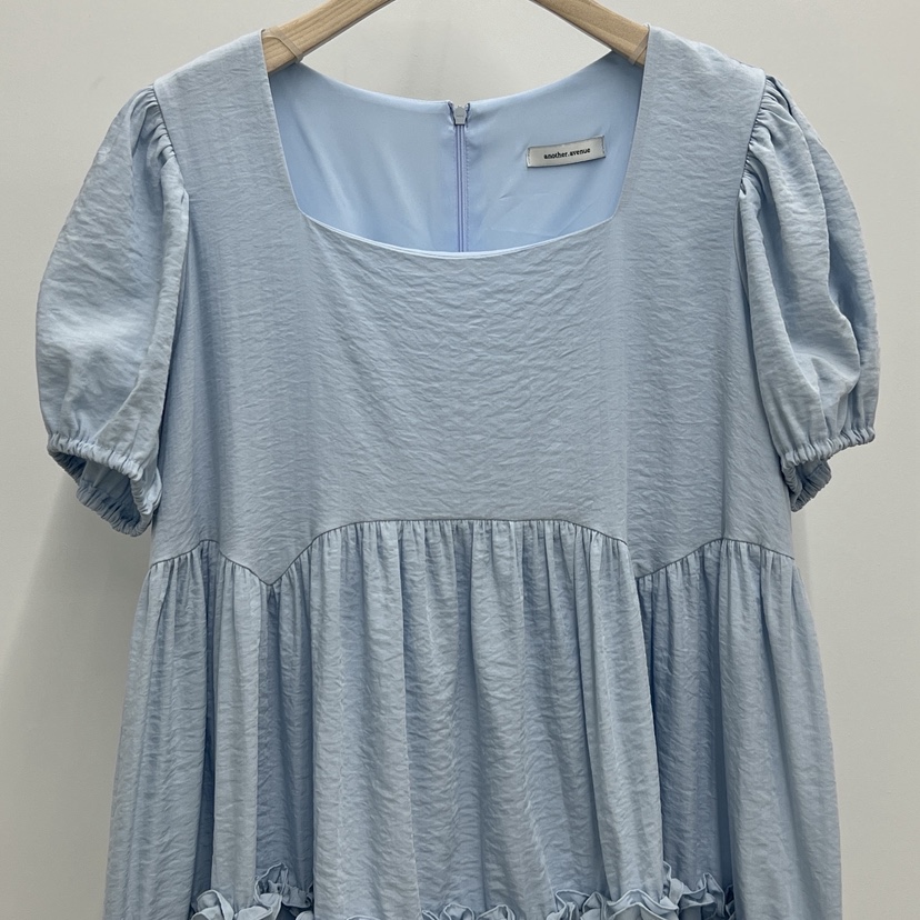 ANOTHER AVENUE韓國代購女士新品25春夏職業休閑連衣裙荷葉邊ANOTHER AVENUE連衣裙