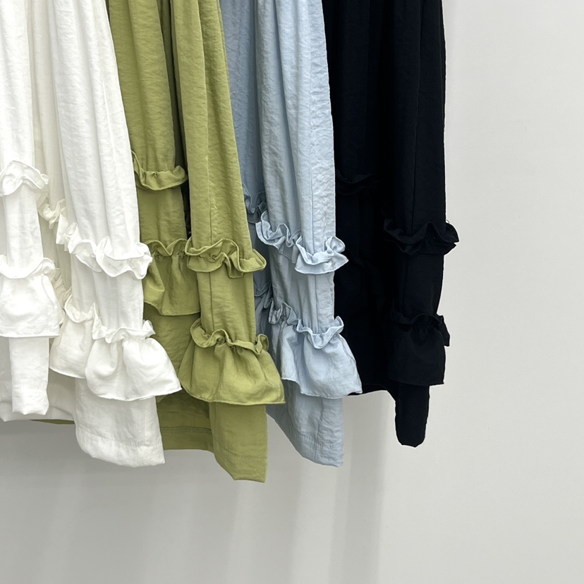ANOTHER AVENUE韓國代購女士新品25春夏職業休閑連衣裙荷葉邊ANOTHER AVENUE連衣裙