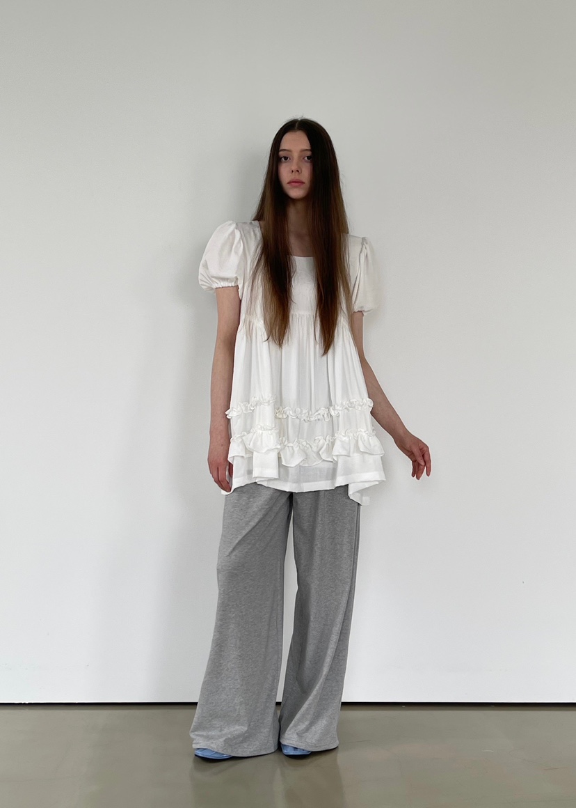 ANOTHER AVENUE韓國代購女士新品25春夏職業休閑連衣裙荷葉邊ANOTHER AVENUE連衣裙