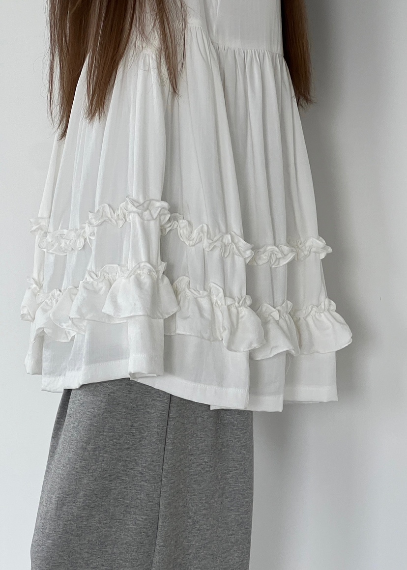 ANOTHER AVENUE韓國代購女士新品25春夏職業休閑連衣裙荷葉邊ANOTHER AVENUE連衣裙