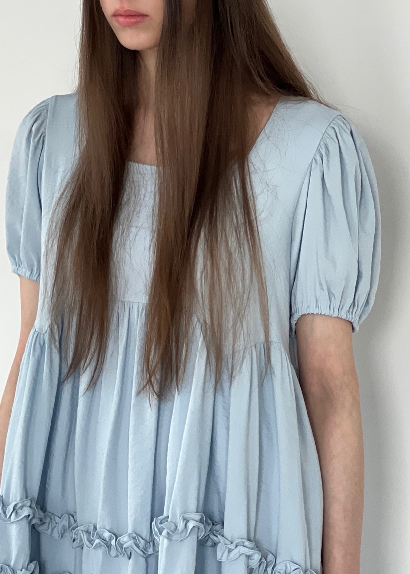 ANOTHER AVENUE韓國代購女士新品25春夏職業休閑連衣裙荷葉邊ANOTHER AVENUE連衣裙