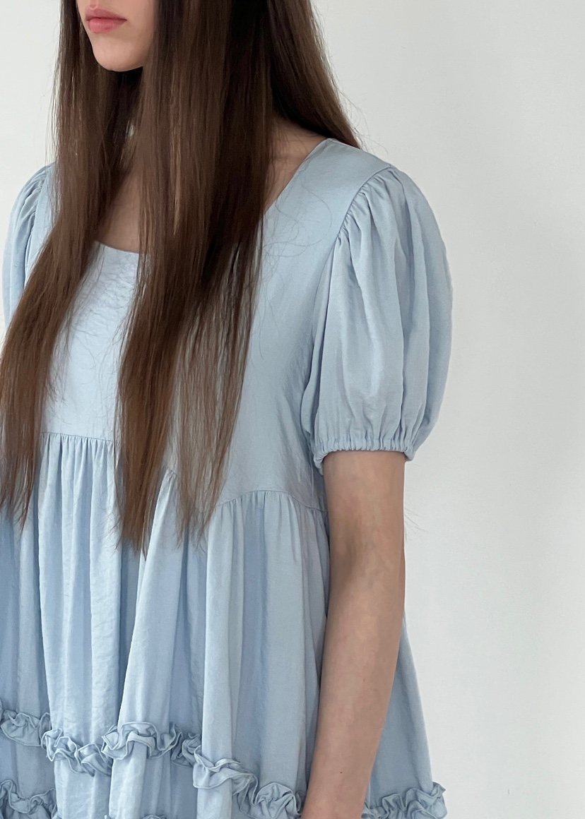 ANOTHER AVENUE韓國代購女士新品25春夏職業休閑連衣裙荷葉邊ANOTHER AVENUE連衣裙