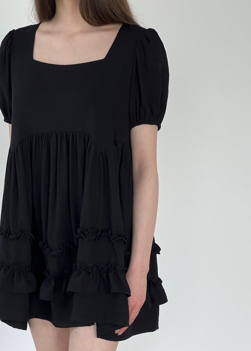 ANOTHER AVENUE韓國代購女士新品25春夏職業休閑連衣裙荷葉邊ANOTHER AVENUE連衣裙
