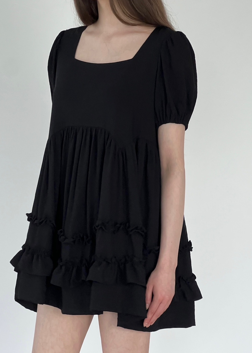 ANOTHER AVENUE韓國代購女士新品25春夏職業休閑連衣裙荷葉邊ANOTHER AVENUE連衣裙