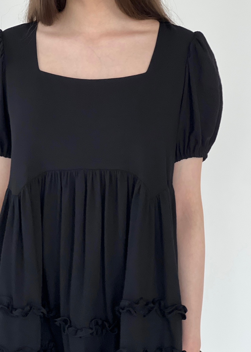 ANOTHER AVENUE韓國代購女士新品25春夏職業休閑連衣裙荷葉邊ANOTHER AVENUE連衣裙