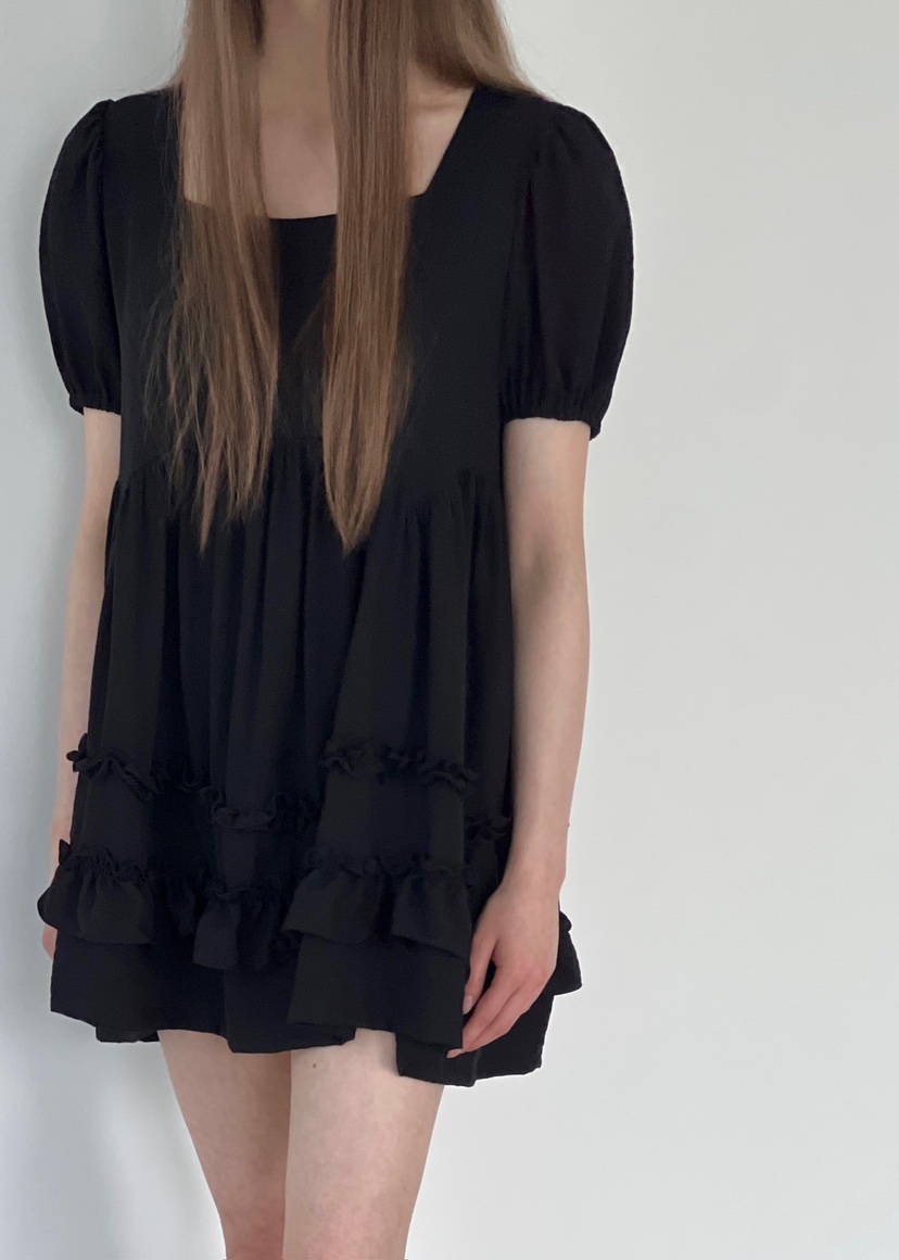 ANOTHER AVENUE韓國代購女士新品25春夏職業休閑連衣裙荷葉邊ANOTHER AVENUE連衣裙