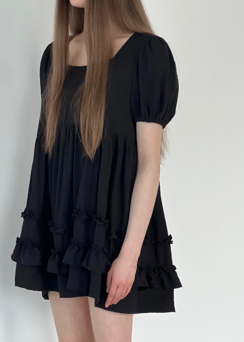 ANOTHER AVENUE韓國代購女士新品25春夏職業休閑連衣裙荷葉邊ANOTHER AVENUE連衣裙