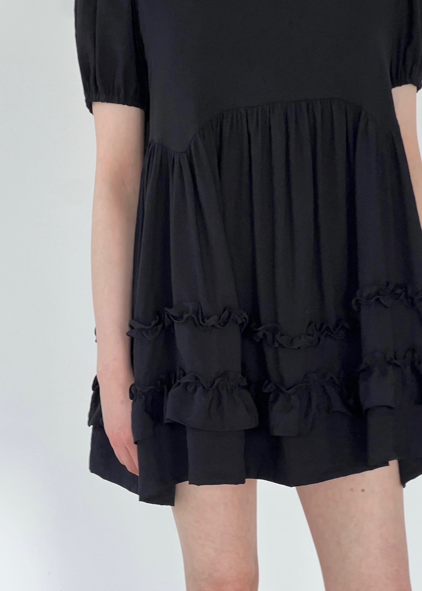 ANOTHER AVENUE韓國代購女士新品25春夏職業休閑連衣裙荷葉邊ANOTHER AVENUE連衣裙