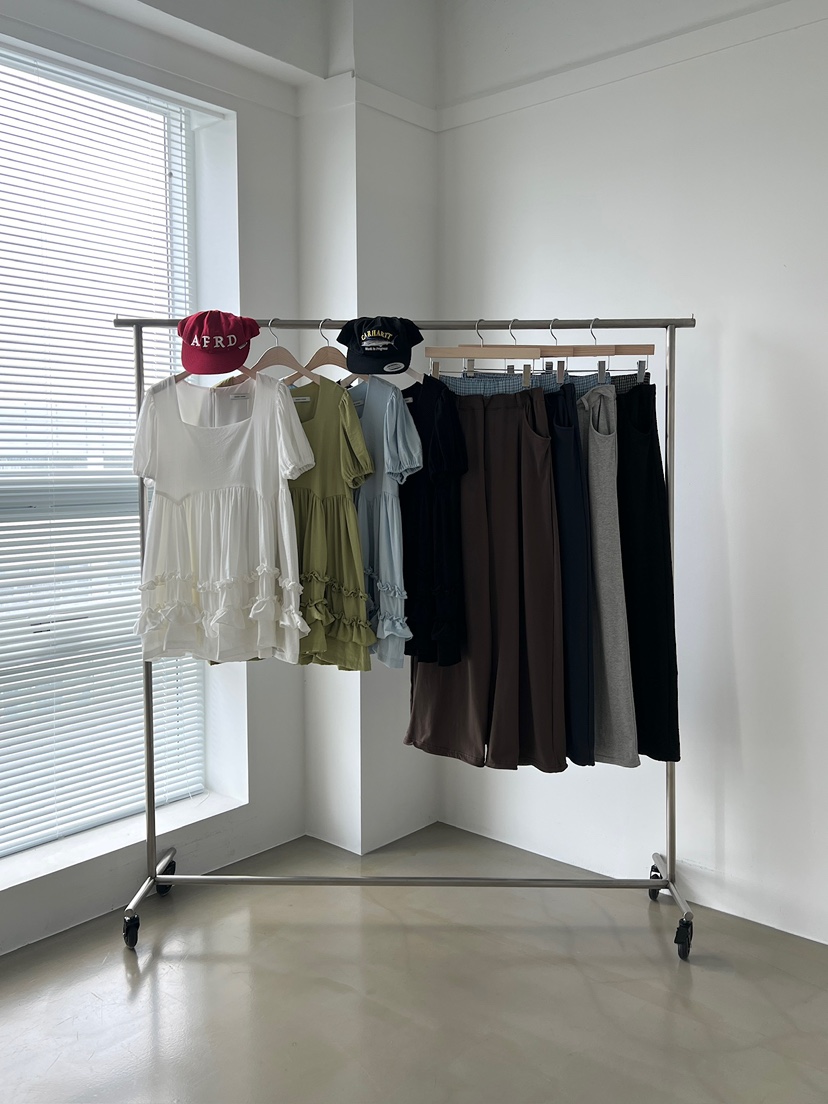 ANOTHER AVENUE韓國代購女士新品25春夏職業休閑連衣裙荷葉邊ANOTHER AVENUE連衣裙