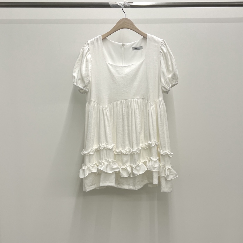 ANOTHER AVENUE韓國代購女士新品25春夏職業休閑連衣裙荷葉邊ANOTHER AVENUE連衣裙圖色2