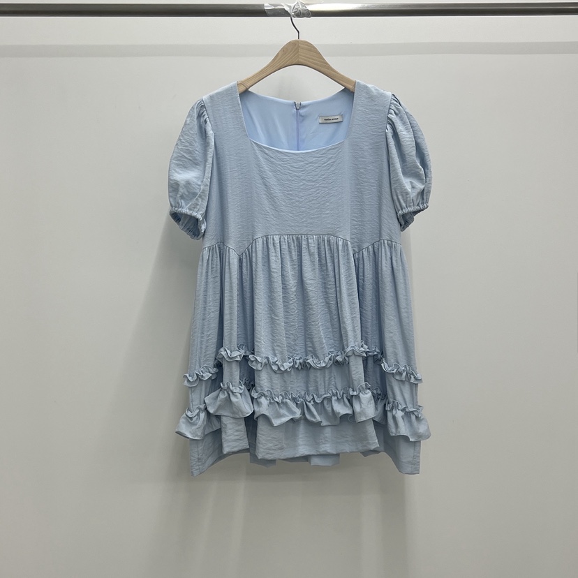 ANOTHER AVENUE韓國代購女士新品25春夏職業休閑連衣裙荷葉邊ANOTHER AVENUE連衣裙圖色3