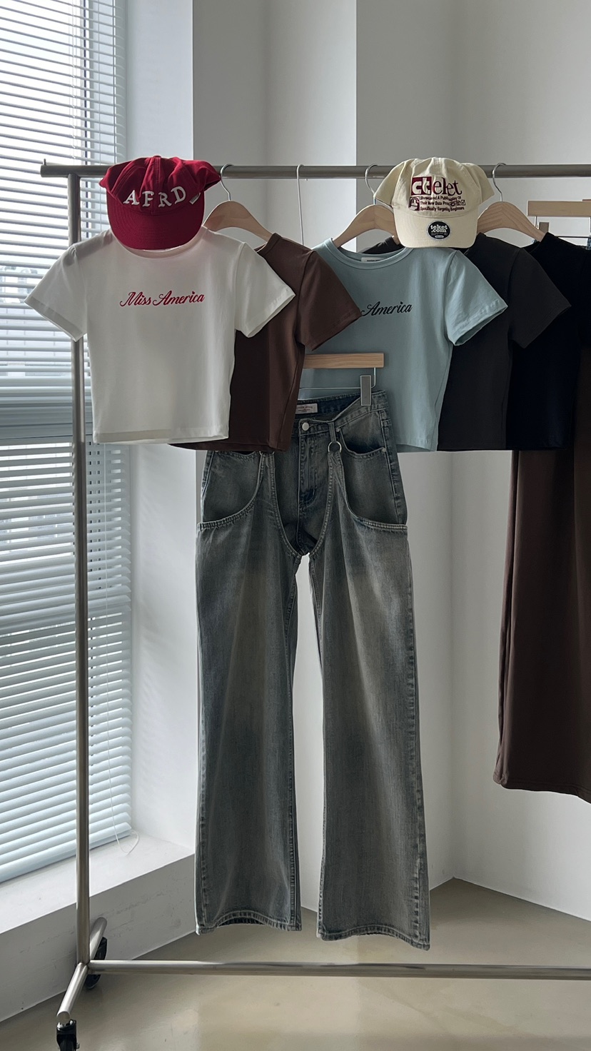 ANOTHER AVENUE東大門實拍女裝新品25春夏時尚牛仔褲可拆卸ANOTHER AVENUE牛仔褲