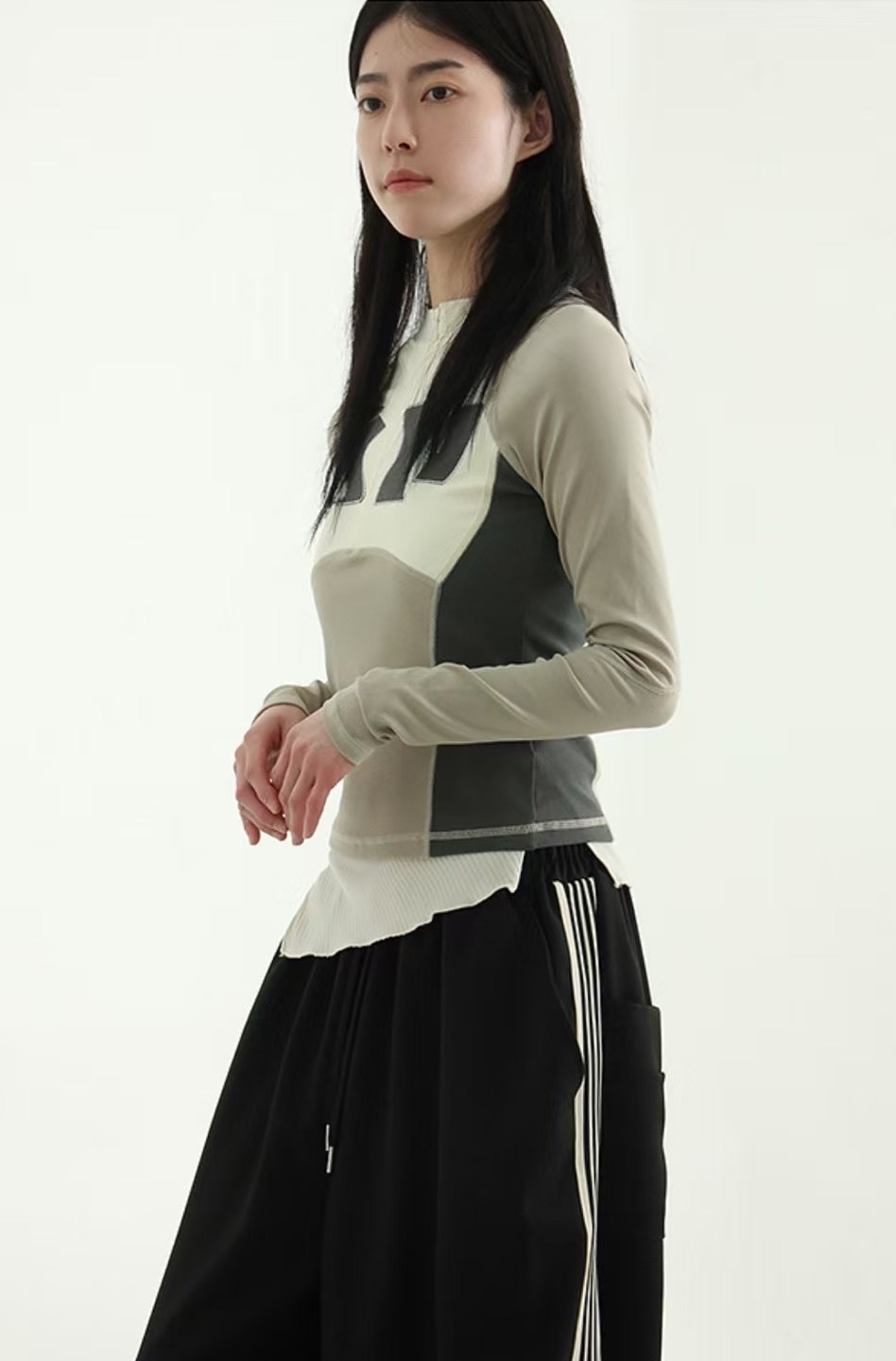 THEHANDS東大門代購女裝新款職業人氣推薦休閑真品長袖T恤拉鏈THEHANDS長袖T恤