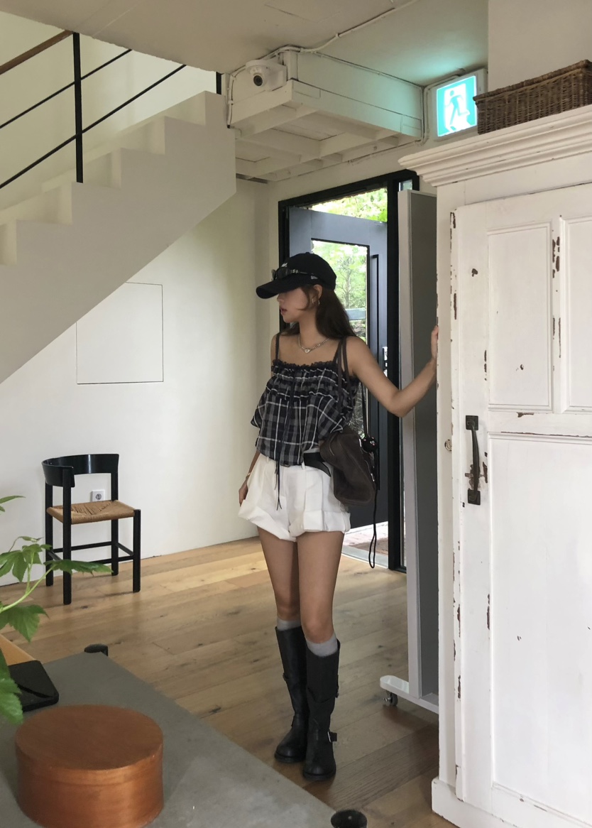 OUPPT韓國直郵㊣女裝新品25春夏人氣推薦休閑熱賣短褲不含腰帶OUPPT短褲
