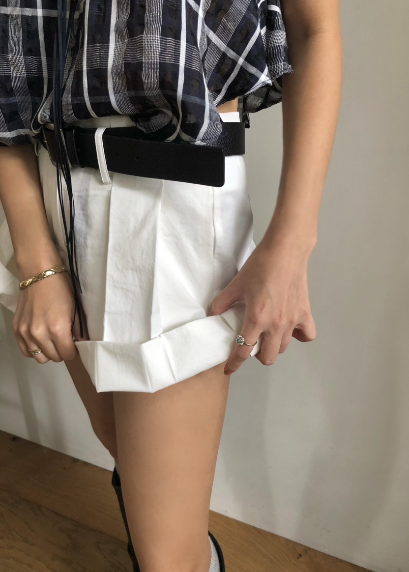 OUPPT韓國直郵㊣女裝新品25春夏人氣推薦休閑熱賣短褲不含腰帶OUPPT短褲
