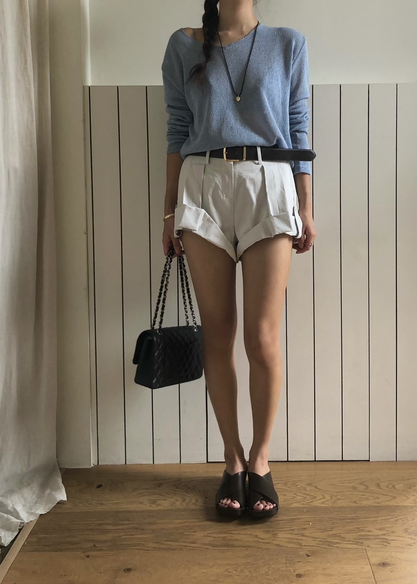 OUPPT韓國直郵㊣女裝新品25春夏人氣推薦休閑熱賣短褲不含腰帶OUPPT短褲
