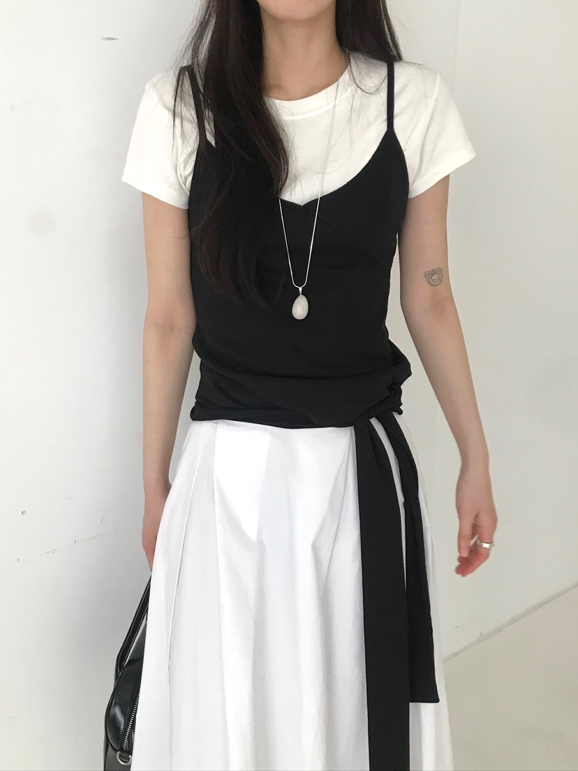 ESCHER韓國㊣直郵東大門代購女裝新款熱賣時尚休閑吊帶背心ESCHER吊帶/背心