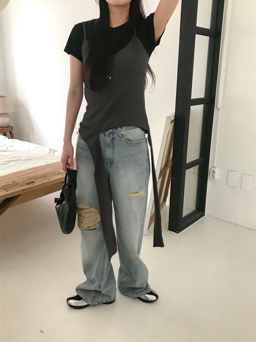 ESCHER韓國㊣直郵東大門代購女裝新款熱賣時尚休閑吊帶背心ESCHER吊帶/背心