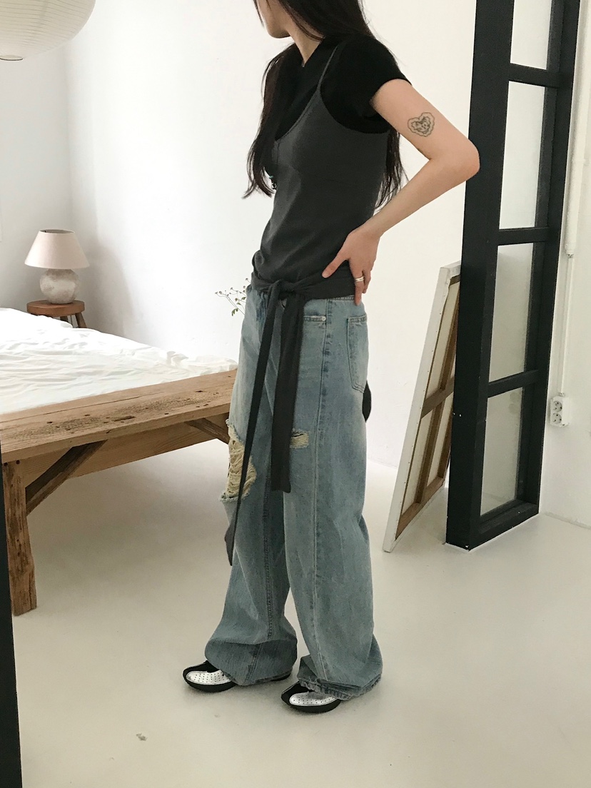 ESCHER韓國㊣直郵東大門代購女裝新款熱賣時尚休閑吊帶背心ESCHER吊帶/背心