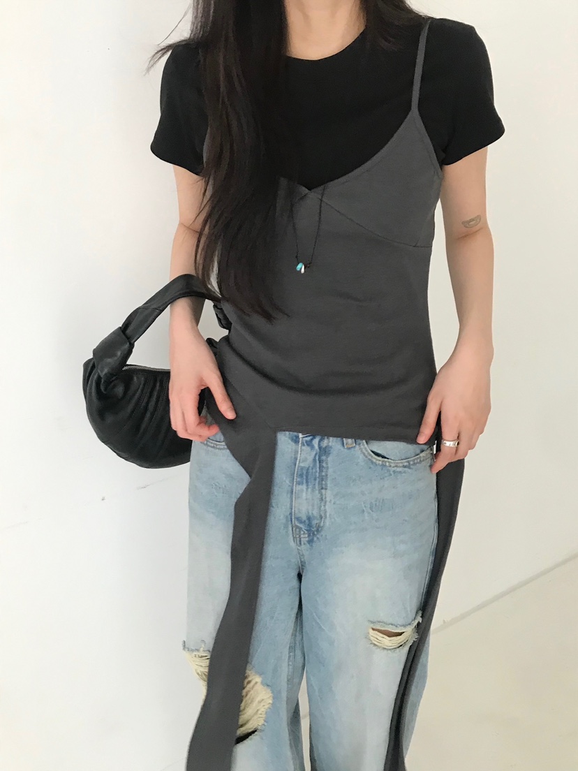 ESCHER韓國㊣直郵東大門代購女裝新款熱賣時尚休閑吊帶背心ESCHER吊帶/背心