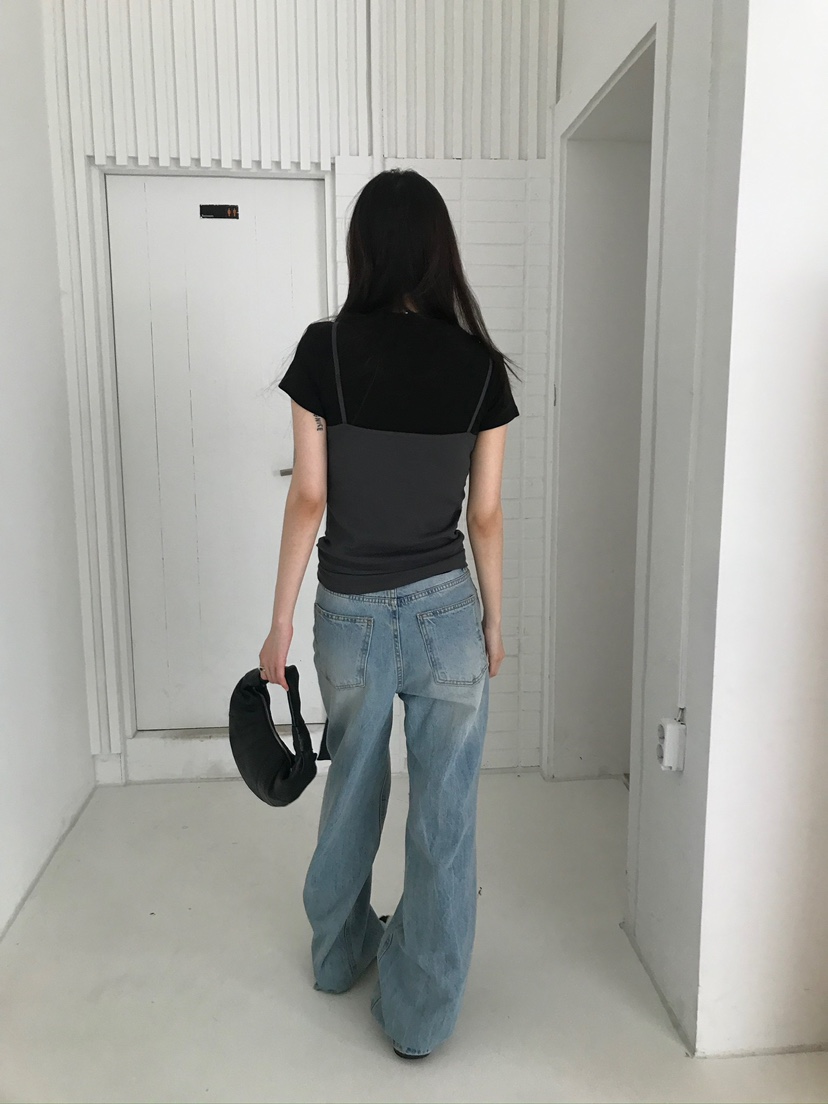 ESCHER韓國㊣直郵東大門代購女裝新款熱賣時尚休閑吊帶背心ESCHER吊帶/背心