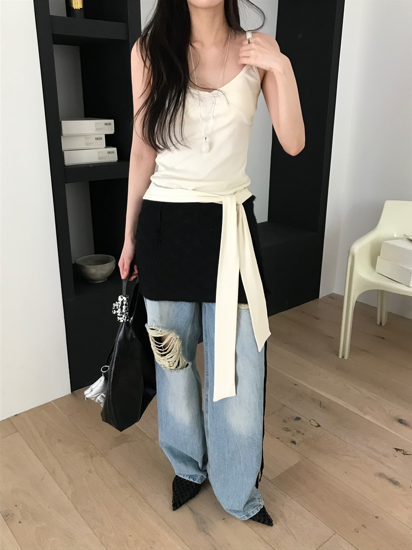 ESCHER韓國㊣直郵東大門代購女裝新款熱賣時尚休閑吊帶背心ESCHER吊帶/背心