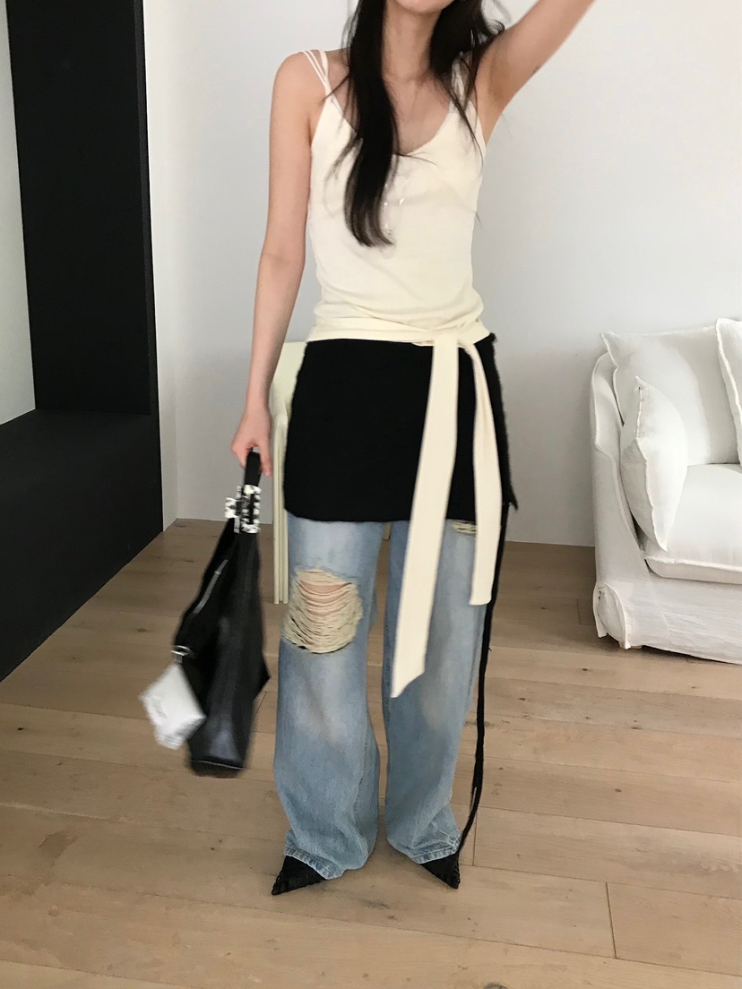 ESCHER韓國㊣直郵東大門代購女裝新款熱賣時尚休閑吊帶背心ESCHER吊帶/背心